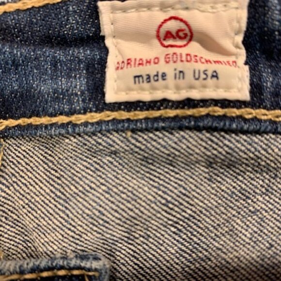 Adriano Goldschmied  Cigarette Crop South Gate Skinny Jeans Blue Wash Size 25R - Picture 11 of 12